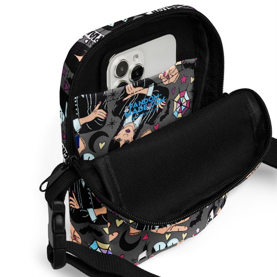 Wednesday Addams All-Over Print Crossbody Bag - Fandom-Made