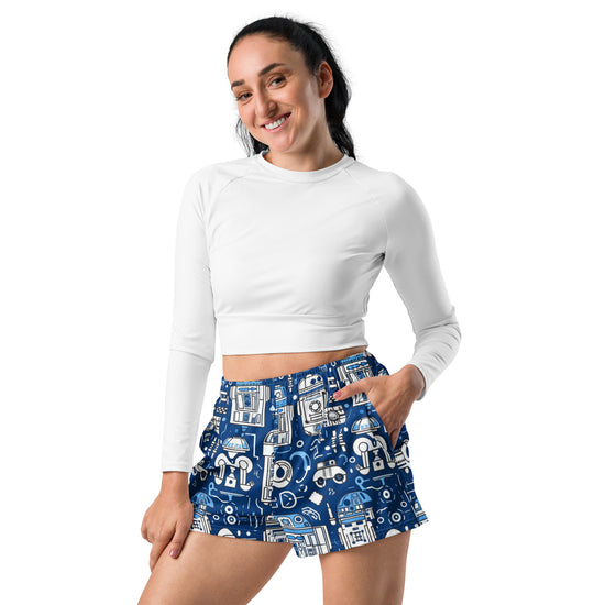 R2 All-Over Print Women’s Recycled Athletic Shorts - Fandom-Made