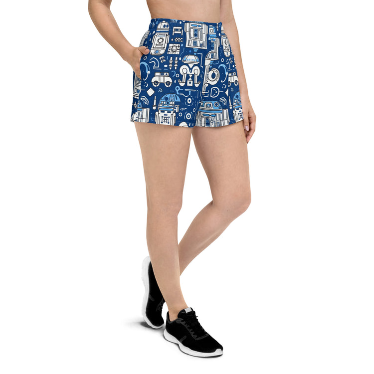 R2 All-Over Print Women’s Recycled Athletic Shorts - Fandom-Made