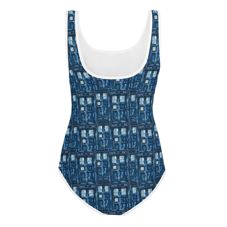 Tardis All-Over Print Youth Swimsuit - Fandom-Made