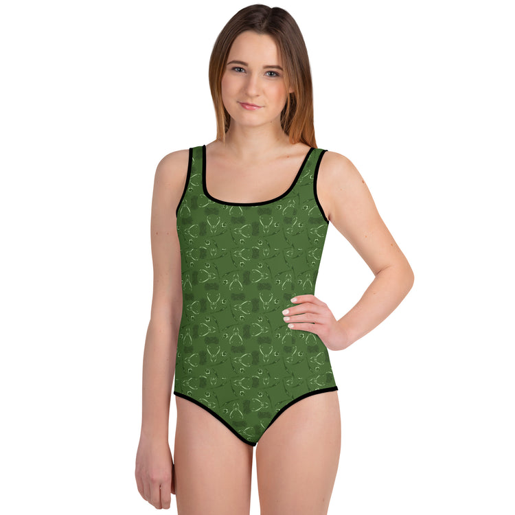 Loki All-Over Print Youth Swimsuit - Fandom-Made