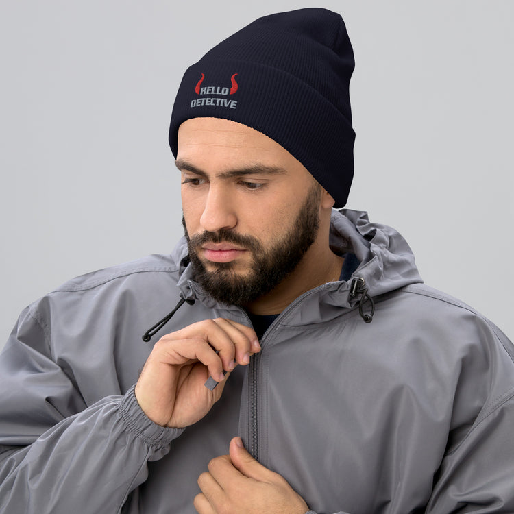 Hello Detective Cuffed Beanie - Fandom-Made