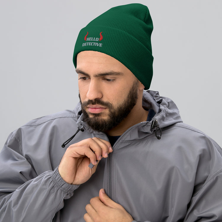 Hello Detective Cuffed Beanie - Fandom-Made