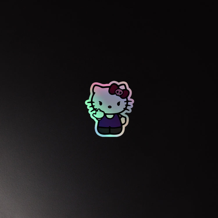 FU Kitty Holographic Stickers - Fandom-Made