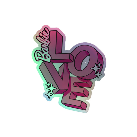 Barbie, Love Holographic Sticker - Fandom-Made