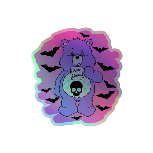Drop Dead Care Bear Holographic Stickers - Fandom-Made