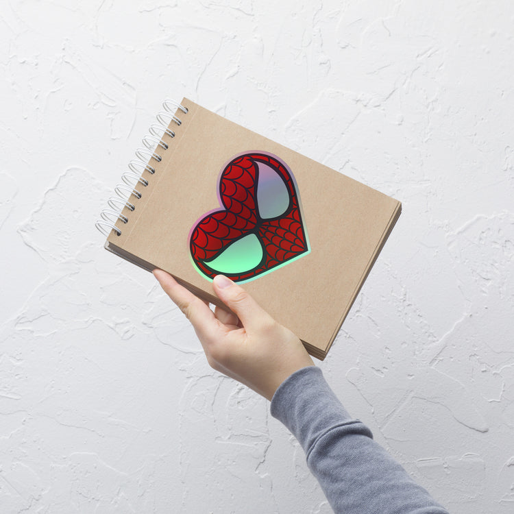 Spidey Heart Holographic Stickers - Fandom-Made