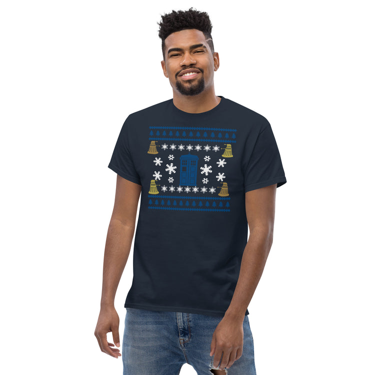 Doctor Who Ugly Christmas Sweater Men's Classic Tee - Fandom-Made