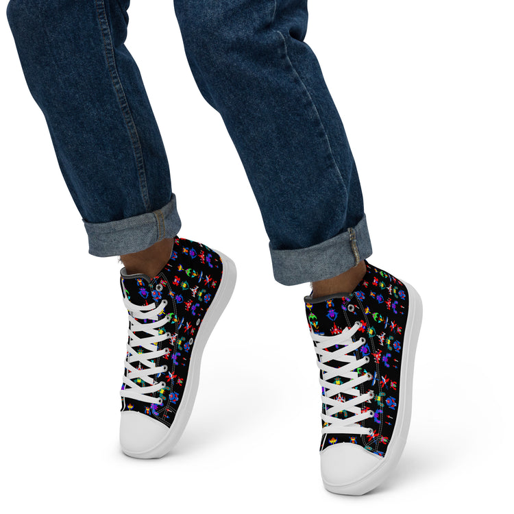 Galaga Men’s High-Top Sneakers - Fandom-Made