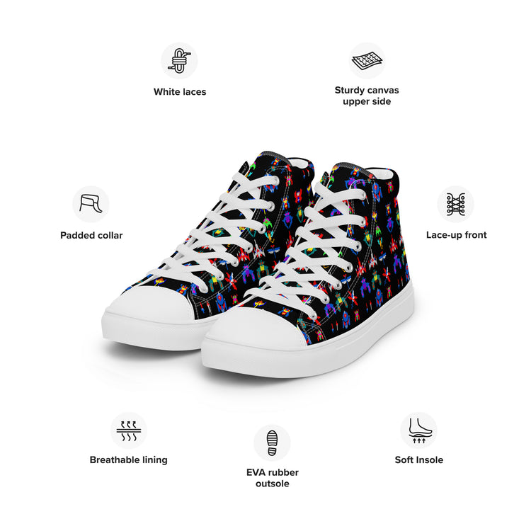 Galaga Men’s High-Top Sneakers - Fandom-Made