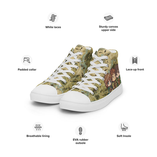 Bagend Boys Men's High Top Canvas Shoes - Fandom-Made