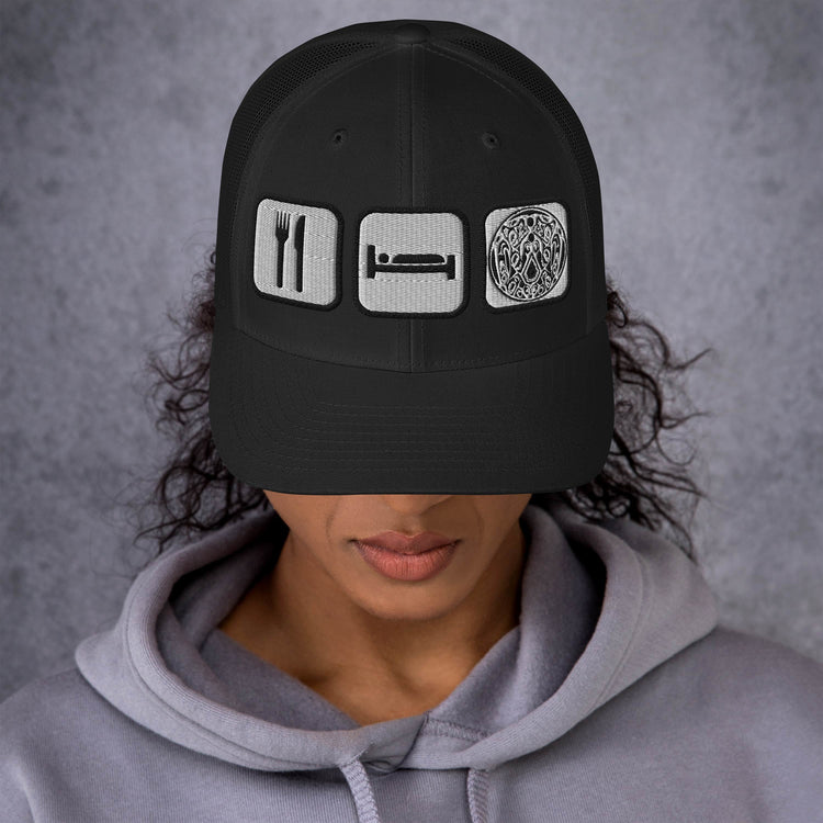 Eat Sleep Quileute Tribe Trucker Hat - Fandom-Made