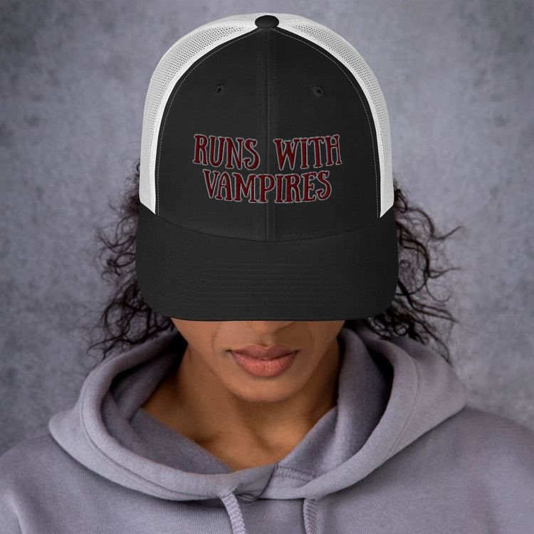 Runs With Vampires Trucker Hat - Fandom-Made