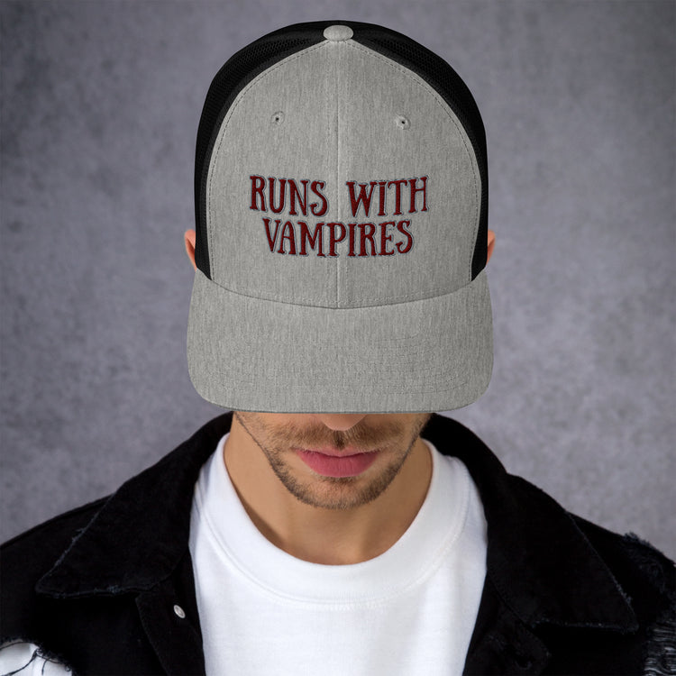 Runs With Vampires Trucker Hat - Fandom-Made