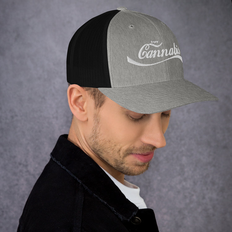 Enjoy Cannabis Trucker Hat - Fandom-Made