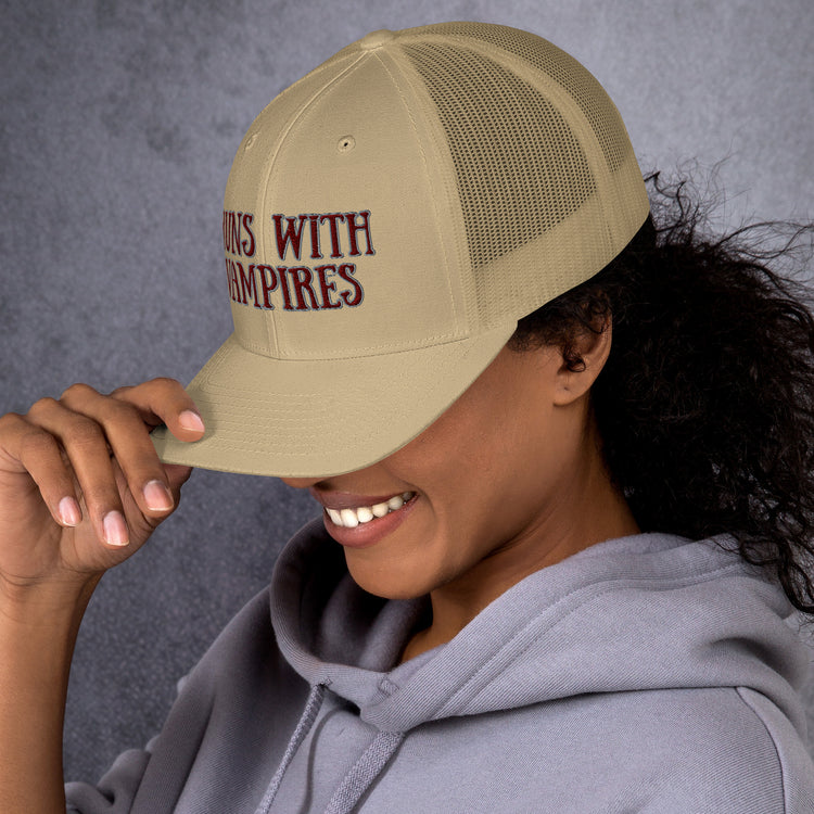 Runs With Vampires Trucker Hat - Fandom-Made