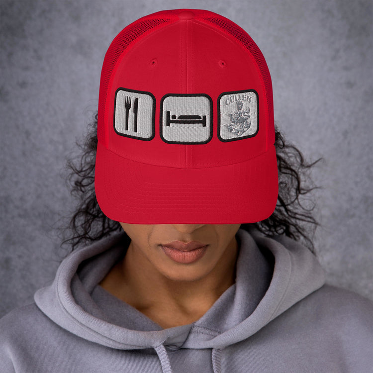 Eat Sleep Cullens Trucker Hat - Fandom-Made