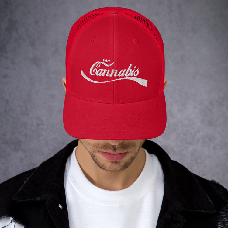 Enjoy Cannabis Trucker Hat - Fandom-Made