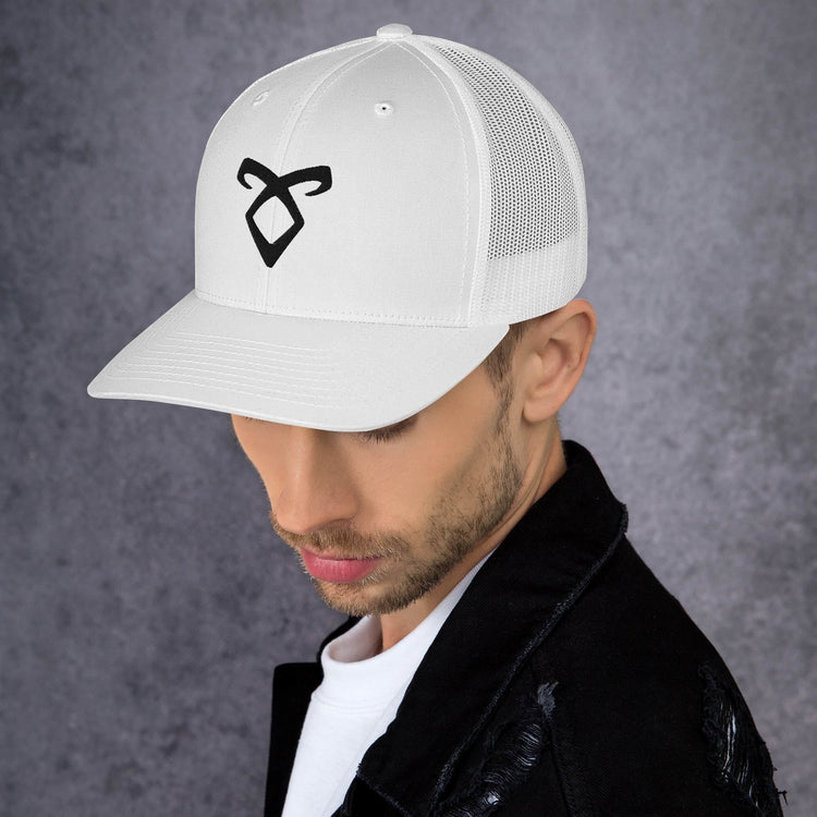 Angelic Rune Trucker Hat - Fandom-Made