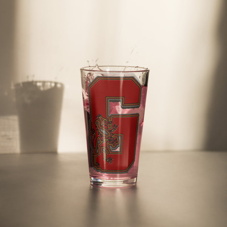 Gryffindor G Embroidery Design Pint Glass - Fandom-Made