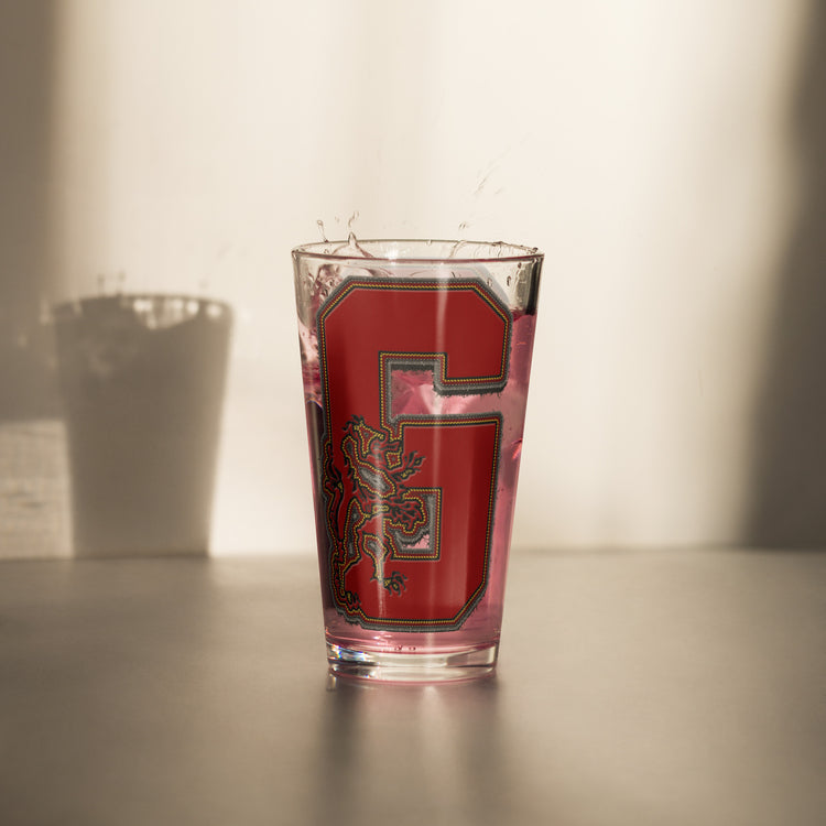 Gryffindor G Embroidery Design Pint Glass - Fandom-Made