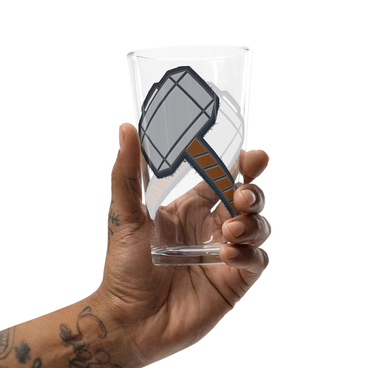Thor's Hammer Pint Glass - Fandom-Made