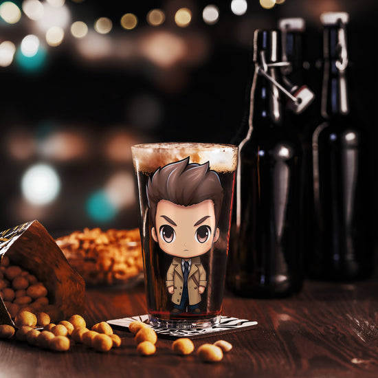 Cas Pint Glass - Fandom-Made