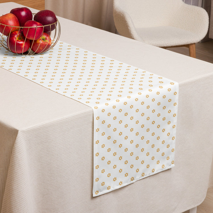 Gold Star of David Table Runner - Fandom-Made