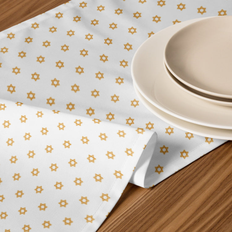 Gold Star of David Table Runner - Fandom-Made