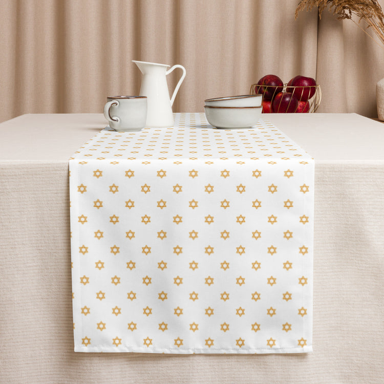 Gold Star of David Table Runner - Fandom-Made