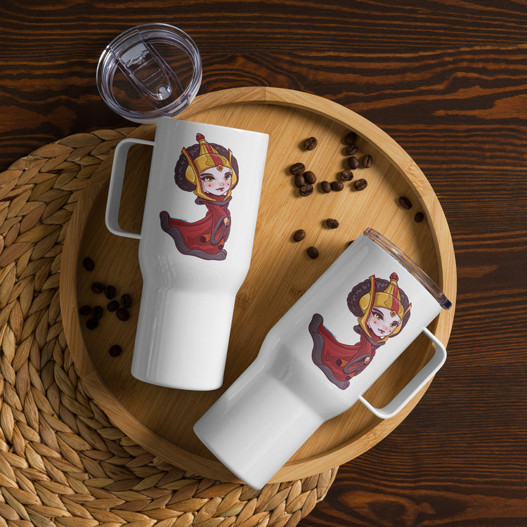 Queen Amidala Travel Mug with a Handle - Fandom-Made