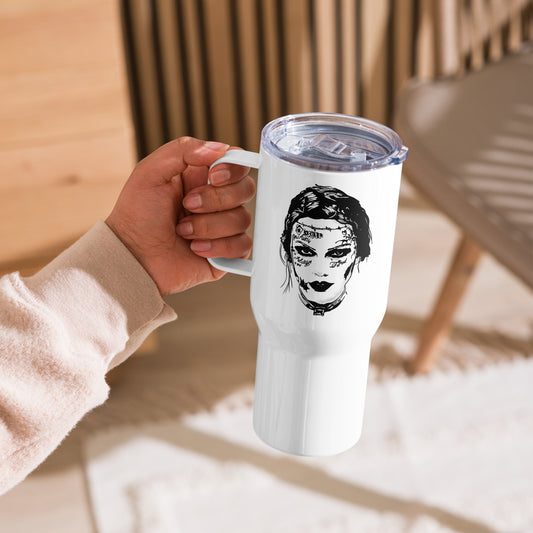 Tattooed Pop Princess Travel Mug with a Handle - Fandom-Made