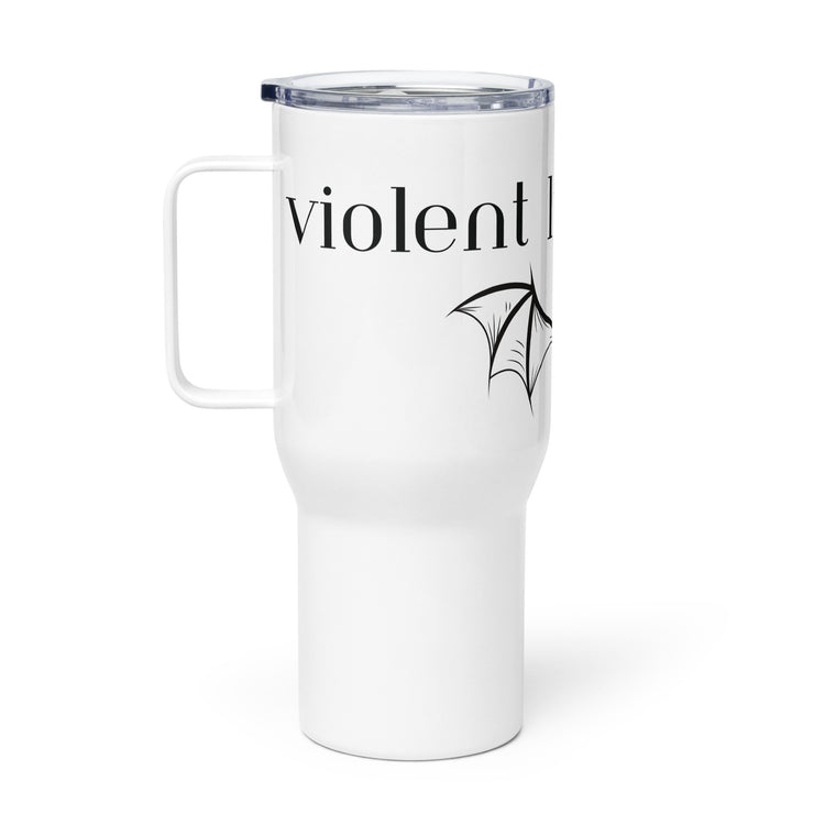 Violent Little Thing Travel Mug with a Handle - Fandom-Made