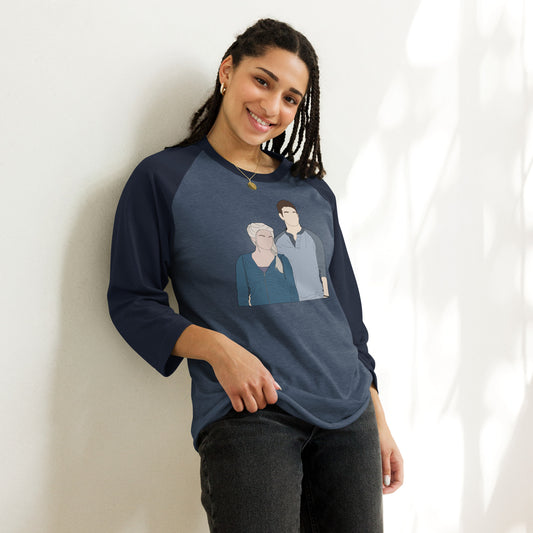 Rosalie And Emmett Cullen 3/4 Sleeve Raglan Shirt - Fandom-Made