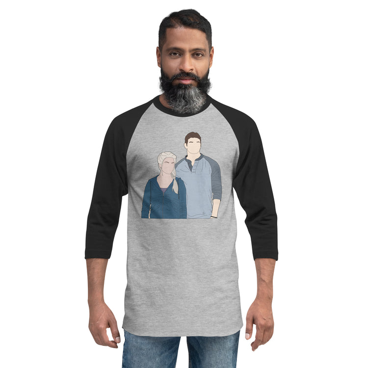 Rosalie And Emmett Cullen 3/4 Sleeve Raglan Shirt - Fandom-Made
