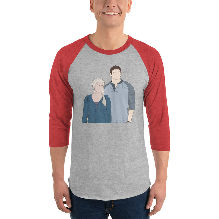 Rosalie And Emmett Cullen 3/4 Sleeve Raglan Shirt - Fandom-Made