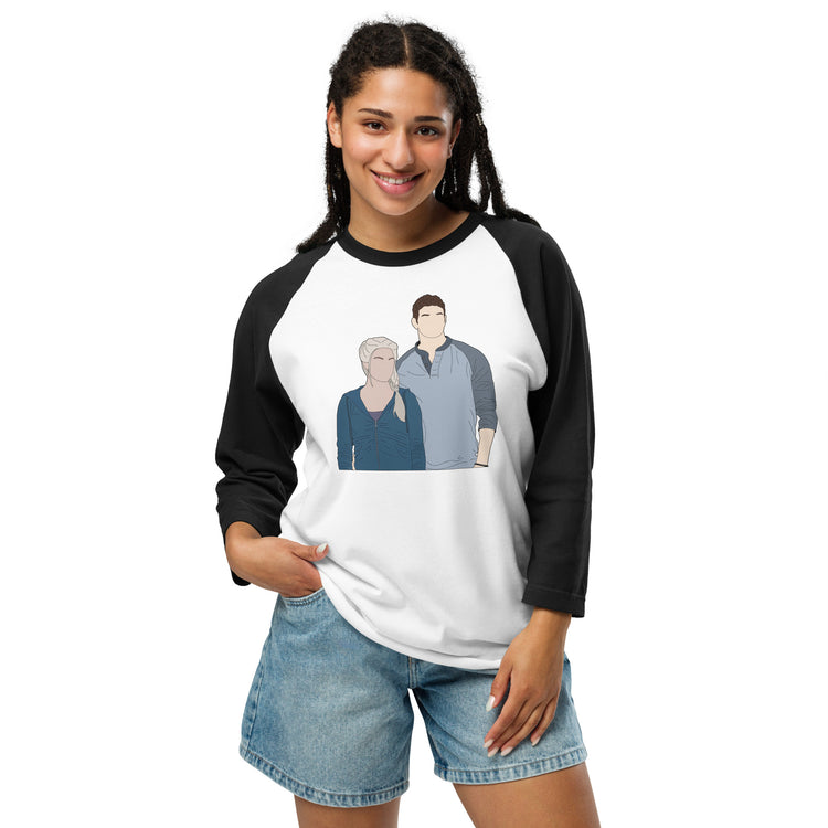 Rosalie And Emmett Cullen 3/4 Sleeve Raglan Shirt - Fandom-Made