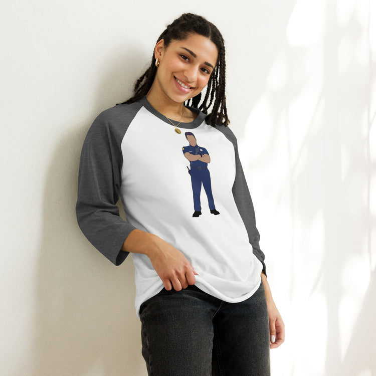 Eddie Diaz Unisex 3/4 Sleeve Raglan Shirt - Fandom-Made