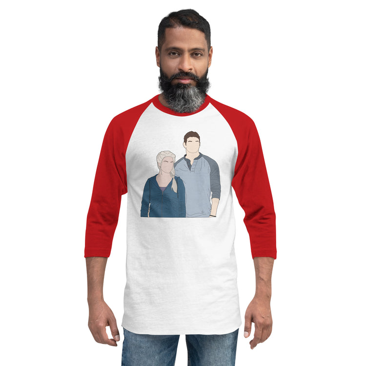 Rosalie And Emmett Cullen 3/4 Sleeve Raglan Shirt - Fandom-Made