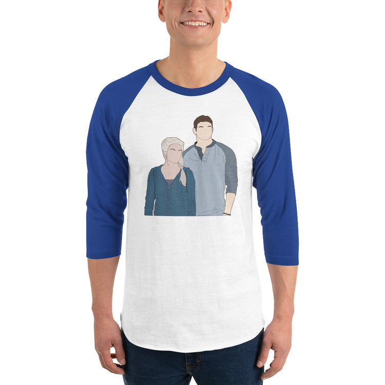 Rosalie And Emmett Cullen 3/4 Sleeve Raglan Shirt - Fandom-Made