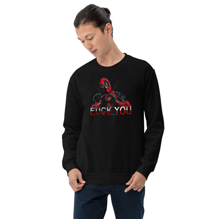 Deadpool Fuck Love Unisex  Sweatshirt - Fandom-Made