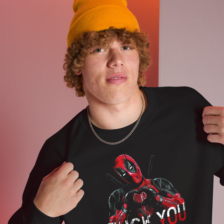 Deadpool Fuck Love Unisex  Sweatshirt - Fandom-Made