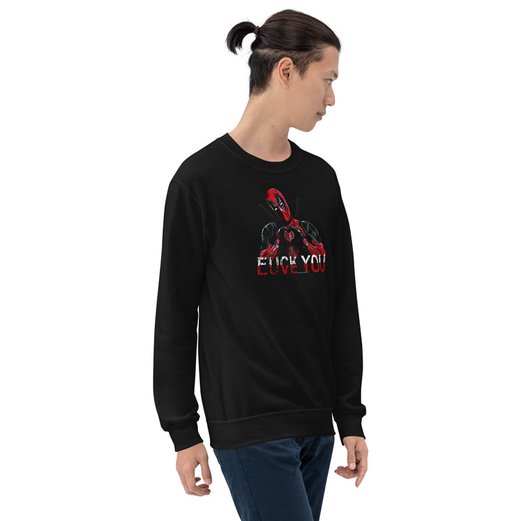 Deadpool Fuck Love Unisex  Sweatshirt - Fandom-Made