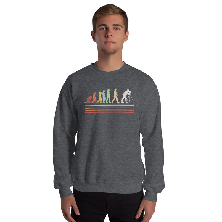 Photographer Evolution Unisex Crew Neck Sweatshirt - Fandom-Made