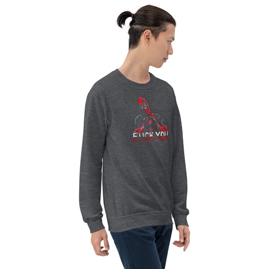 Deadpool Fuck Love Unisex  Sweatshirt - Fandom-Made