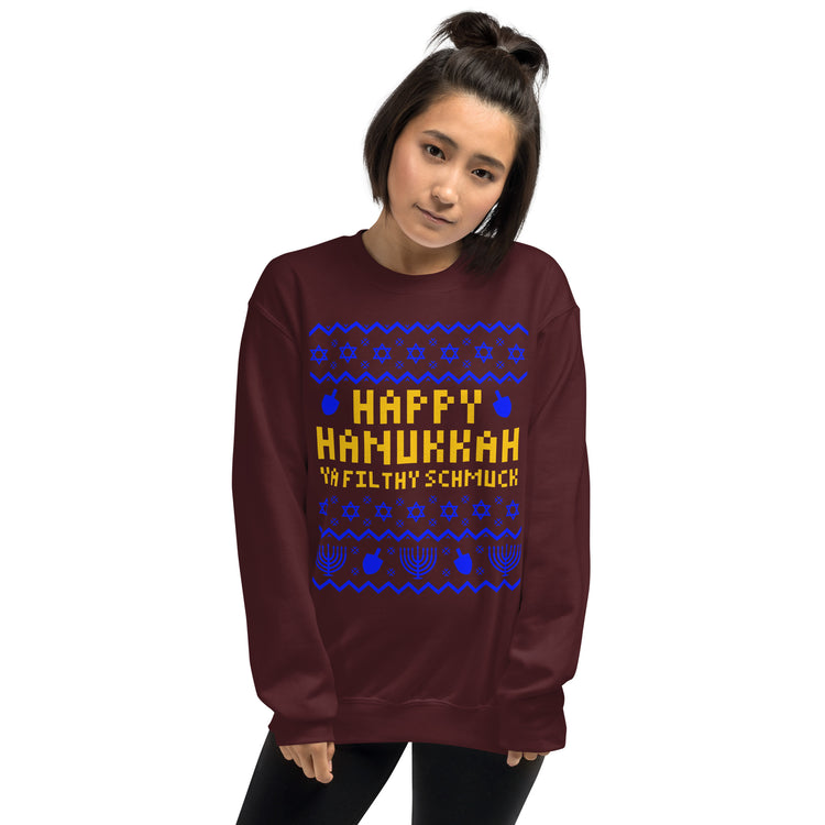 Hanukkah Ugly Sweater Unisex Sweatshirt - Fandom-Made
