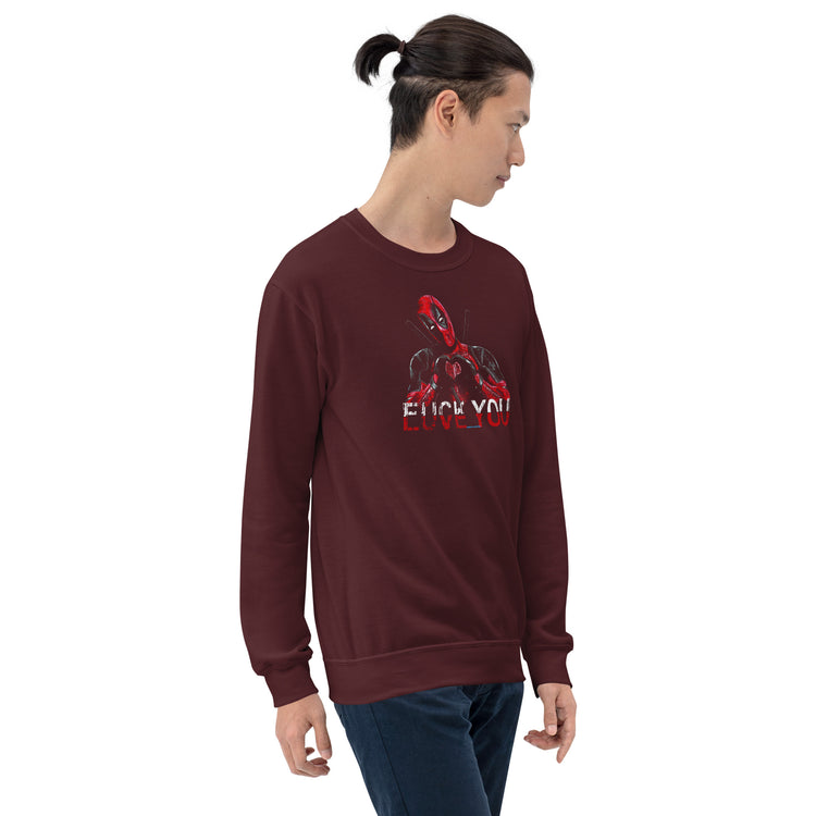 Deadpool Fuck Love Unisex  Sweatshirt - Fandom-Made