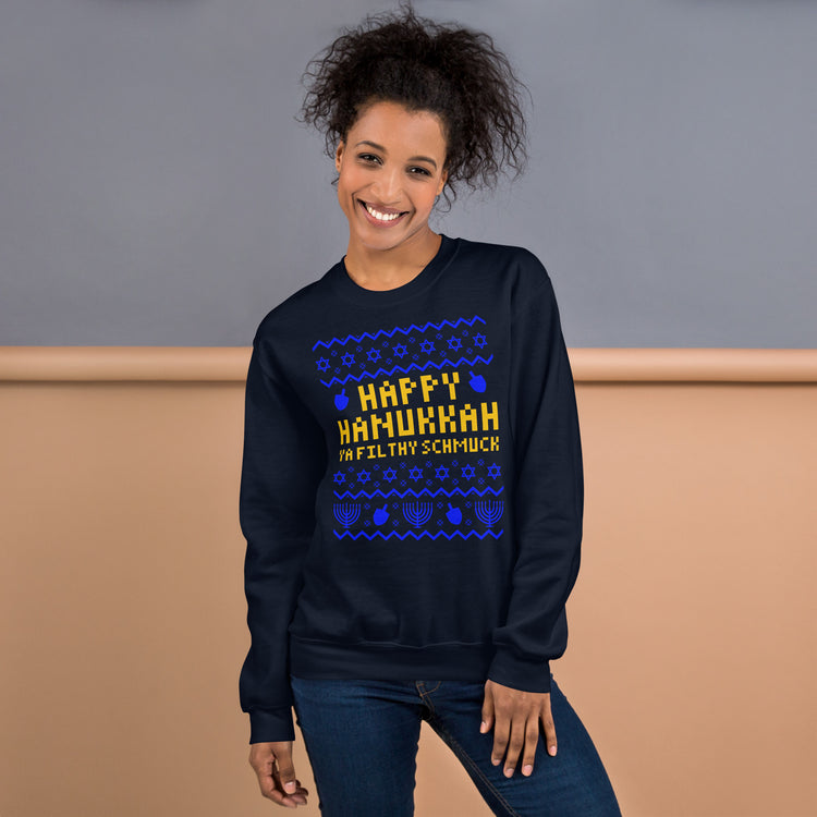Hanukkah Ugly Sweater Unisex Sweatshirt - Fandom-Made