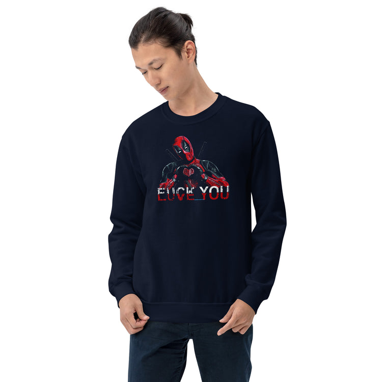 Deadpool Fuck Love Unisex Sweatshirt - Fandom-Made