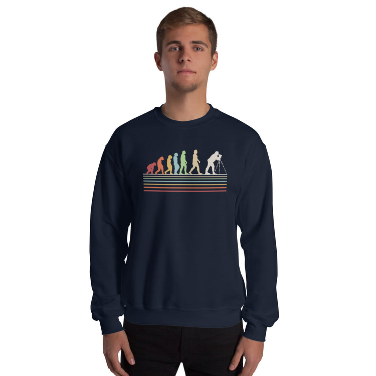 Photographer Evolution Unisex Crew Neck Sweatshirt - Fandom-Made